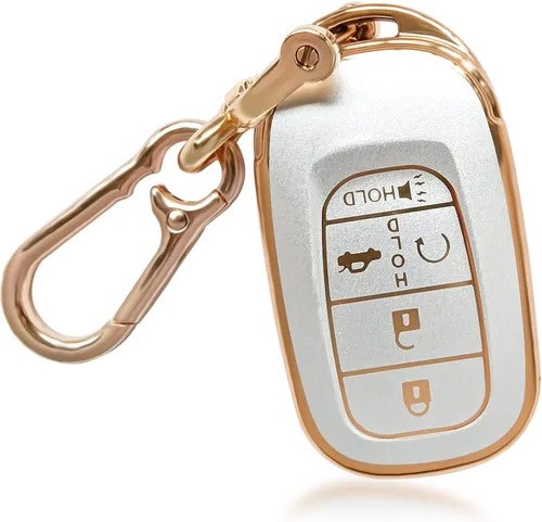 Miniatura 10 de Funda para llavero de coche para Honda 2022 2023 2024 2025 Civic CR-V XR-V con pulsera brillante con cuentas de silicona y llavero de diamante