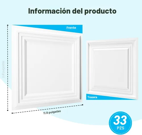 Miniatura 7 de Art3d Paquete de 33 paneles de pared decorativos con textura 3D para decoración de interiores, paneles de pared decorativos de PVC impermeables