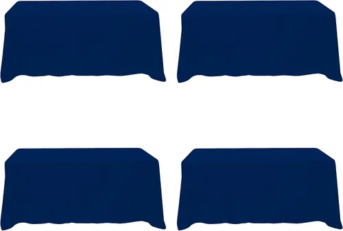 Miniatura 177 de BRILLMAX 6 Pack de Manteles Azul Marino para Mesas Rectangulares de 8 Pies 90 x 156 Pulgadas - 8 pies Mantel Rectangular a Granel de Lino