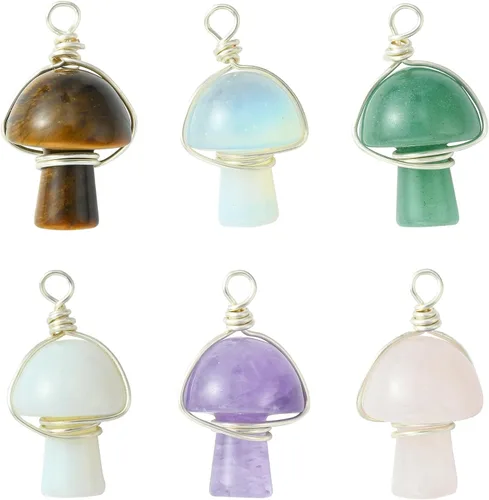 Miniatura 14 de LiQunSweet Juego de 30 piezas de piedras preciosas batidas de cristal, mini botella de deseos de cristal, piedras de reiki curativas con tapón