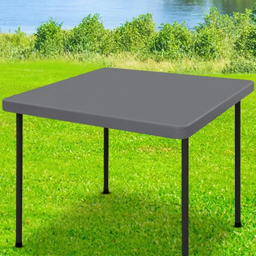 Miniatura 38 de Moosfor Mantel rectangular de elastano de 4 pies, manteles elásticos ajustables para pícnic, funda elástica y lavable para mesa de patio para Azul