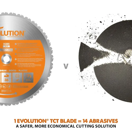 Miniatura 4 de Evolution RAGE355BLADE - Hoja multimaterial de 14 pulgadas, color plateado