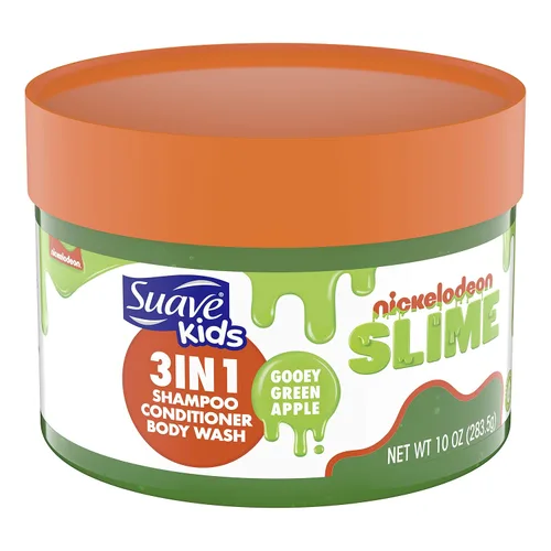 Miniatura 8 de Suave Champú para niños, acondicionador, gel de baño 3 en 1 para facilitar la limpieza de manzana verde pegajosa, sin desgarros, 10 onzas