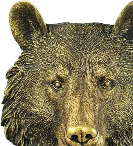 Miniatura 3 de MagiDeal Taxidermia grande de cabeza de animales falsos montada en la pared, decoración rústica de granja, decoración de pared, oso