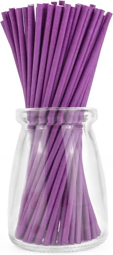 Miniatura 8 de 100 palitos de papel para paletas de papel, 6 pulgadas por 5/32 pulgadas (azul)