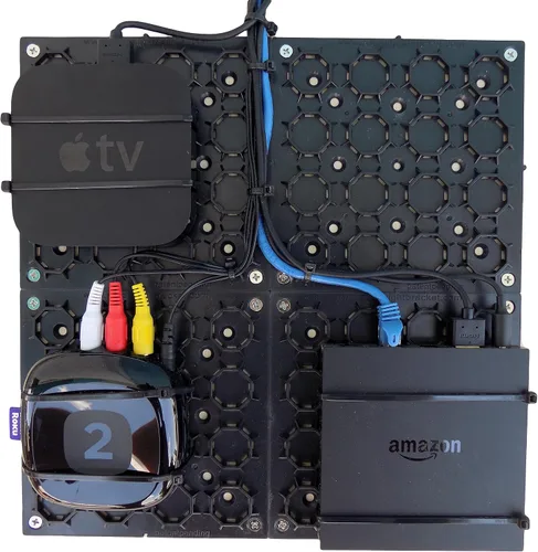 Miniatura 4 de Kit de soporte de montaje universal ajustable con organizador de cables para TV de pantalla plana, gestión de cables debajo del escritorio, cables