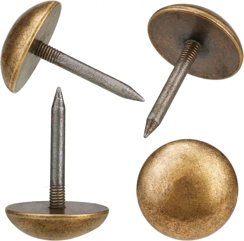 Miniatura 6 de Tachuelas retro de latón puro sólido como tachuelas de tapicería antiguas para muebles, pasadores decorativos para madera, tachuelas de alfombra