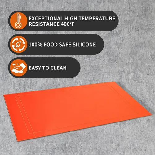 Miniatura 5 de Alfombrilla de silicona para parrilla de 36 pulgadas para Blackstone: Accesorios para parrilla, cubierta superior plana, protección de grado