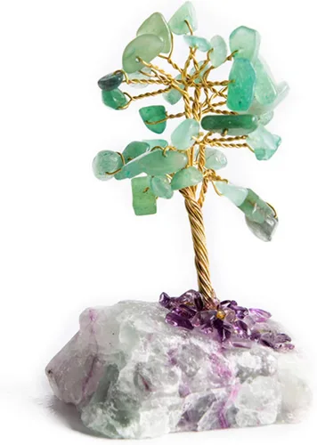 Miniatura 6 de YGLINE Bonsái de siete chakras, Feng Shui, árbol de dinero, equilibrio de chakras, reiki, sanación de cristal de aura, limpieza de cristal EMF