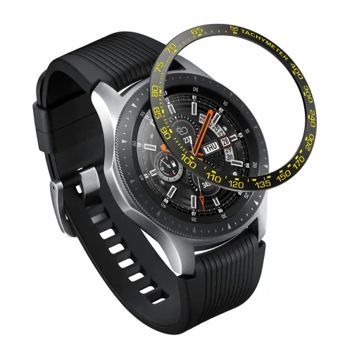 Miniatura 8 de AISPORTS Anillo de bisel compatible con Samsung Galaxy Watch 1.811 in bisel Loop cubierta adhesiva anti arañazos acero inoxidable bisel de metal