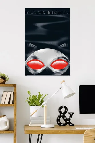Miniatura 12 de Trends International DC Comics Movie Aquaman y el Reino Perdido - Póster de pared con ilustración de manta negra, 22.37 x 34.00 pulgadas, paquete