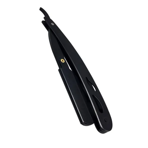 Miniatura 6 de Cabilock 2 unids Barber Foil Shaver Portable Acero Inoxidable Recta Razor Fácil de Abrir Guardia