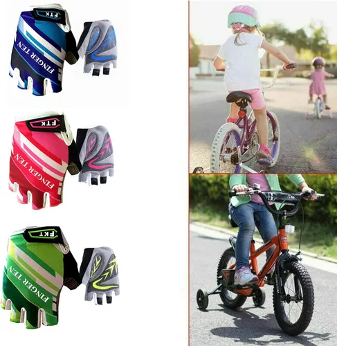 Miniatura 6 de Guantes de ciclismo para niños para deportes al aire libre bicicleta de montaña y carretera barras para niños y niñas de 2 a 10 años con almohadilla