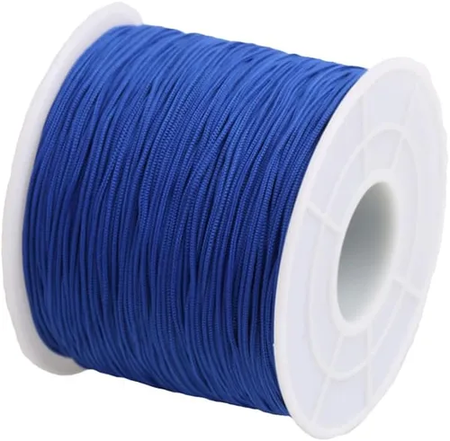 Miniatura 2 de Cordón de nailon de 0.020 in, hilo de ajuste para nudos chinos, collares, joyería, macramé, cuentas, pulseras de 150 yardas (azul)