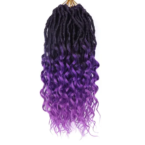 Miniatura 49 de Cabello de ganchillo para mujeres negras Goddess Locs de 14 pulgadas 8 paquetes 613 Locs falsos suaves preenganchados trenzas de ganchillo cabello