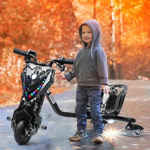 Miniatura 8 de Triciclo de deriva, triciclo de deriva de rueda grande para mayores de 8 años, con marco de acero fuerte, triciclo para niños con asiento ajustable