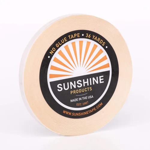 Miniatura 29 de Sunshine Tape Rollo de cinta adhesiva para peluca sin pegamento 1 pulgada x 3 yardas Doble cara, grado médico Cinta de tupé y peluca