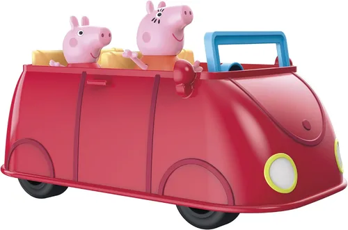 Miniatura 3 de Peppa Pig Peppa's Adventures Peppa's Family Red Car - Juguete preescolar, efectos de habla y sonido, incluye 2 figuras, para edades de 3 años