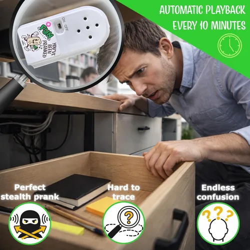 Miniatura 10 de FUN delivery Annoise Broma de broma de sonido molesto grabable oculto broma broma