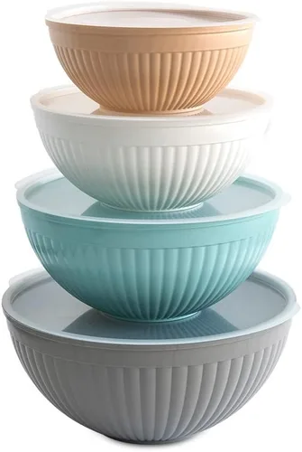 Miniatura 5 de Nordic Ware – Juego de tazones para preparar, servir y mezclar, 3 piezas, tonos tierra Earth-Tones