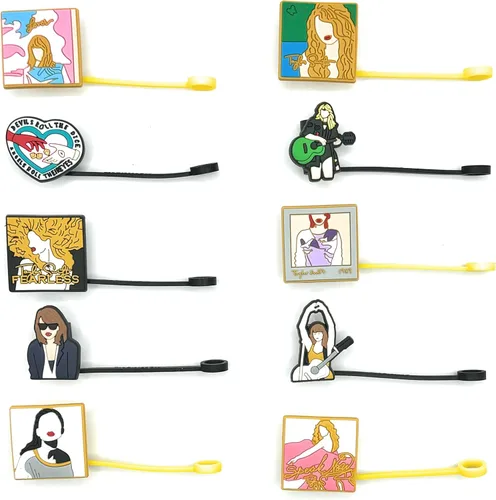 Miniatura 15 de Paquete de 6 unidades de topper para pajitas de 8 mm, lindo y divertido (paquete para mamá de perro)