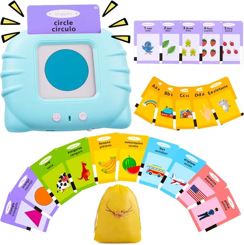 Miniatura 12 de Tarjetas didácticas parlantes QuTZ ABC para niños pequeños de 2 a 4 años, juguetes para autismo, juguetes de terapia del habla, tarjetas educativas