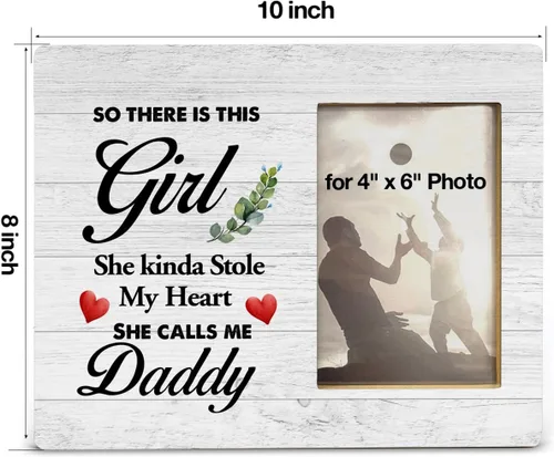 Miniatura 2 de Yuzi-n El mejor regalo para papá, regalos para padre de hija, regalo de papá para cumpleaños, Navidad, día del padre, marco de fotos de madera