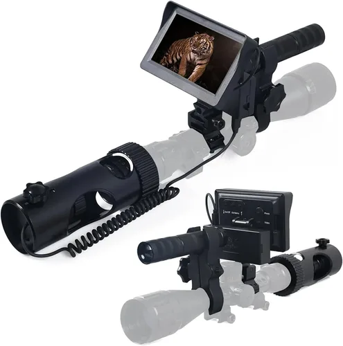 Monocular de visión nocturna para adultos, pantalla de 4.3 pulgadas, 720P, video/foto, cámara de visión nocturna con linterna infrarroja infrarroja