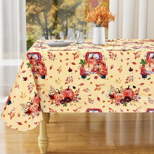 Miniatura 49 de misaya Mantel rectangular de vinilo impermeable, mantel lavable con reverso de franela, mantel de plástico para cena, picnic, interior y exterior
