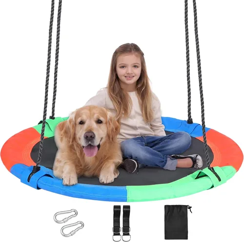 Miniatura 3 de RedSwing Columpio de árbol de 43 pulgadas para niños al aire libre, impermeable, grande, redondo, para árboles y columpios, fuerte y resistente