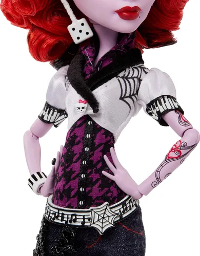 Miniatura 5 de Monster High Muñeca Boo-riginal Creeproduction, reproducción coleccionable de Operetta con soporte para muñeca, diario y araña mascota Memphis