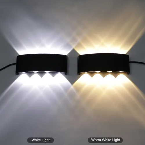 Miniatura 6 de Kawell Lámpara de pared moderna impermeable de 8 W, lámpara de pared LED de aluminio, para interiores y exteriores, para baño, dormitorio, pasillo