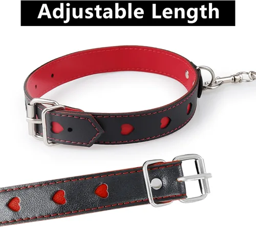 Miniatura 2 de Collar de cuero para mujer, gargantilla de piel de vaca y correa para mujer