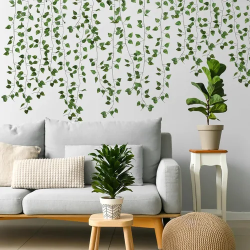 Miniatura 6 de CEWOR Paquete de 10 enredaderas artificiales para decoración de habitaciones, guirnalda de hiedra artificial, enredaderas falsas para colgar plantas