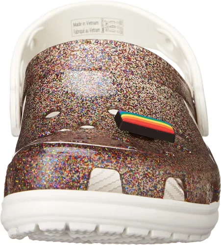Miniatura 2 de Crocs Zuecos clásicos brillantes unisex para adultos, zapatos metálicos y con purpurina