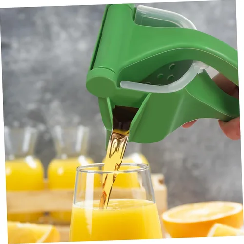 Miniatura 4 de Juego de exprimidor manual de mano de 2 piezas, exprimidor de cítricos verdes para limones, naranjas y naranjas, exprimidor de frutas resistente