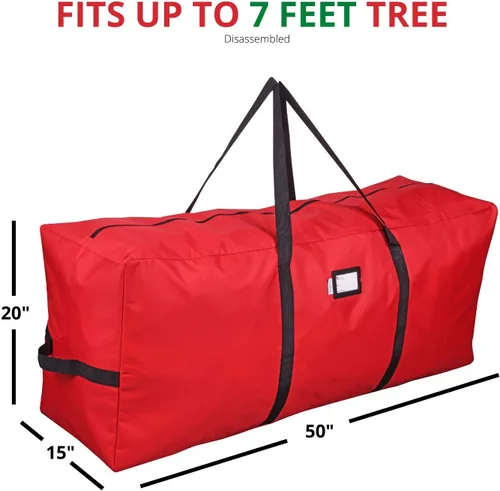 Miniatura 5 de Bolsa de almacenamiento para árbol de Navidad que se adapta hasta a 2 a 2.4 m Árbol navideño desmontado de 50 x 15 x 20 pulgadas, contenedor, caja