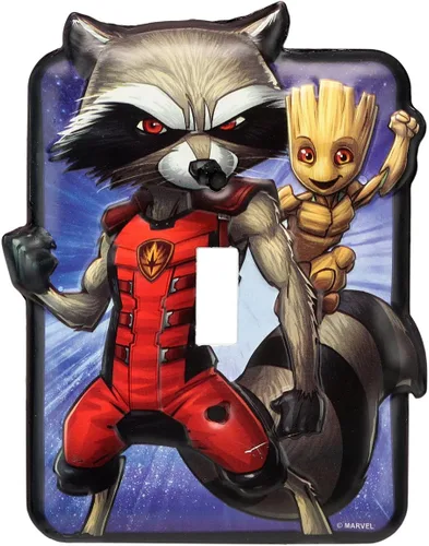 Miniatura 7 de Marvel Iron Man - Placa de interruptor de luz de metal en relieve, decoración de placa de interruptor de Iron Man para dormitorio o cueva de hombre