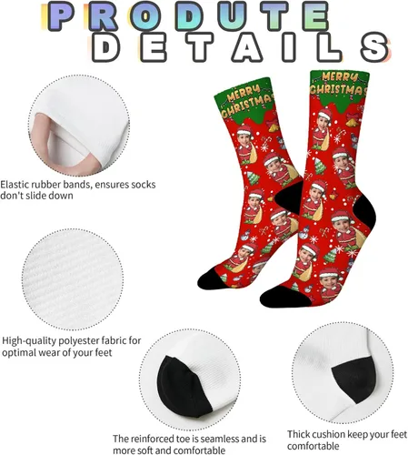 Miniatura 30 de Artsadd Calcetines personalizados para mujeres y hombres, amantes de los perros y gatos, regalos divertidos unisex personalizados