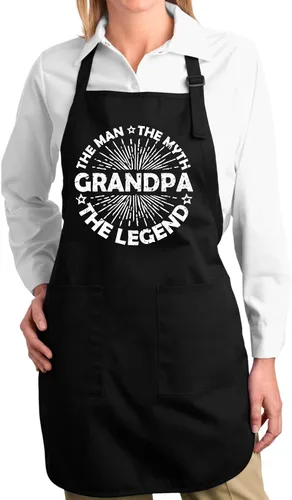 Wild Bobby Abuelo Hombre Mito Leyenda Regalo Día del Padre Cocina Barbacoa Asado Cocinar Delantal Gráfico con Bolsillos
