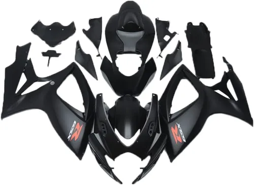 Carrocería de plástico negro mate carenado apto para Suzuki 2006 2007 GSXR 600 750 inyección ABS nuevo marco 06 07 GSXR-600 750