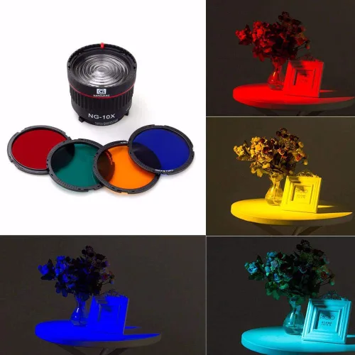 Miniatura 3 de EXMAX NG-10X Fresnel Adaptador de enfoque de lente Fresnel Spot S-Mount Adaptador Accesorio 10-40° 5X Lente de enfoque más brillante Ajustar