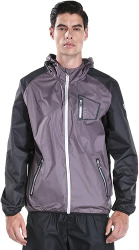 Miniatura 9 de Red Plume Chaqueta de sauna para hombre, sudadera deportiva al aire libre, sudadera con capucha y cremallera para hombre, chaqueta de manga larga