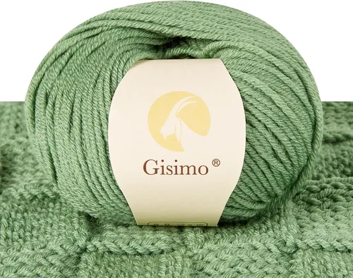 Miniatura 13 de 100% lana merino para tejer y ganchillo, hilo lujoso y suave de 6 cabos para tejer y crochet a mano, 1.76 oz/50 g, 127 yardas/116 metros