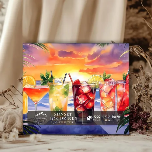 Miniatura 8 de PICKFORU - Rompecabezas de playa de verano para adultos, 1000 piezas, coloridos rompecabezas de vacaciones junto al mar, escena del atardecer, tema