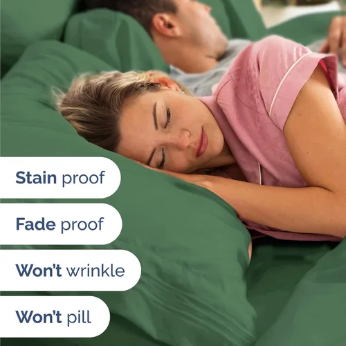 Miniatura 5 de Juego de sábanas de 4 piezas tamaño Cal King, cómodo, transpirable y refrescante, ropa de cama de lujo para mujeres, hombres, niños, adolescentes
