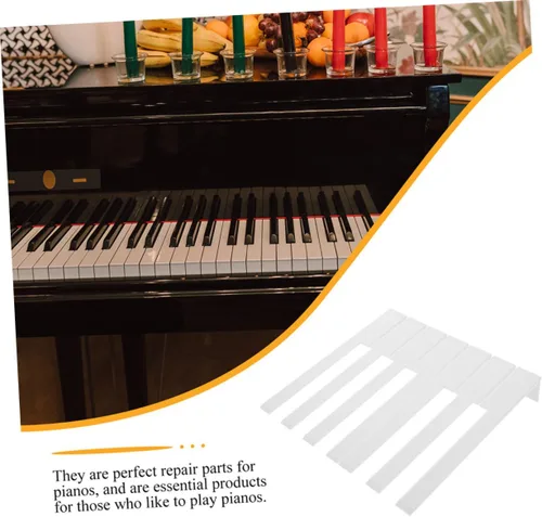 Miniatura 8 de SUPVOX 52 teclas de piano de repuesto blancas para teclado de 88 teclas, accesorios de reparación de piano, suministros de instrumentos de teclado