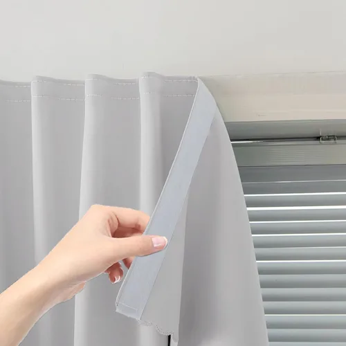 Miniatura 15 de Cortinas opacas portátiles y autoadhesivas para dormitorio y cocina, fáciles de instalar, cortinas térmicas para ventana para oscurecimiento