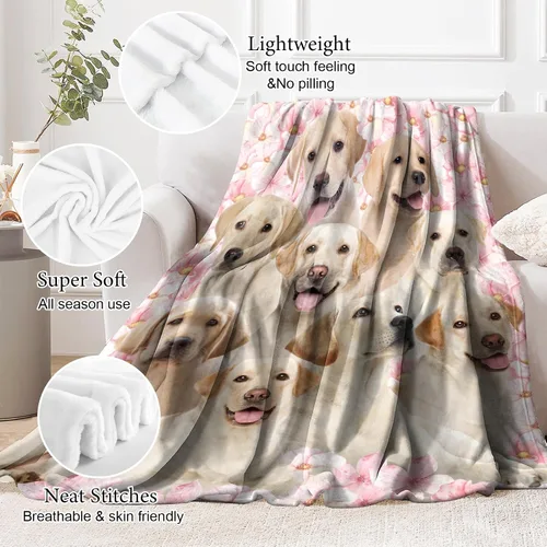 Miniatura 6 de Manta de perro Labrador Retriever, regalos para los amantes de los perros, manta de franela suave, regalo para mujeres, niños, niñas, Halloween