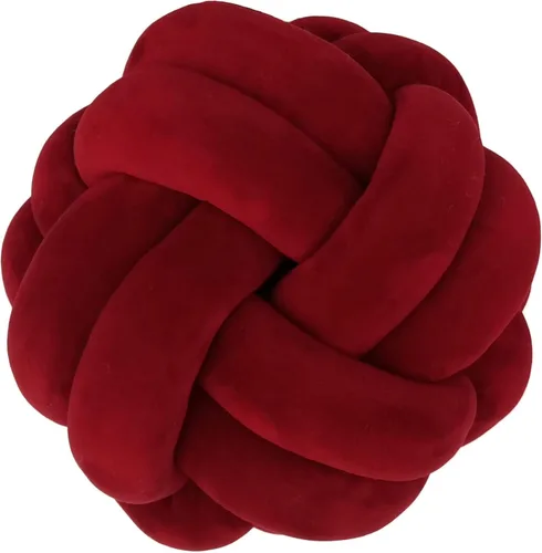 Miniatura 18 de Cyprinus Carpio Elastic Vevet - Almohada de 2 hebras hecha a mano con nudo, cojín de suelo, decoración de bola para el hogar, 10.6 pulgadas (blanco)